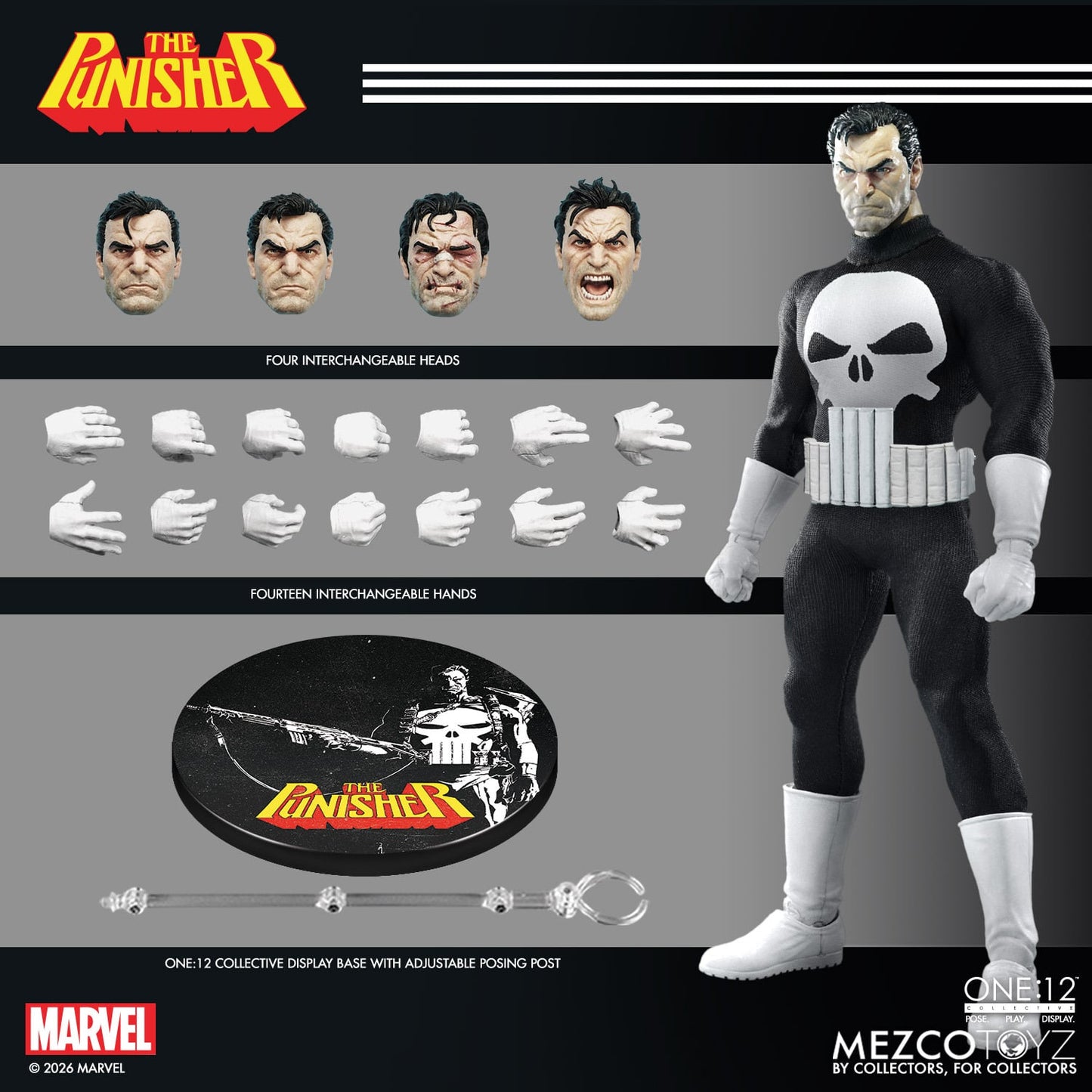 (Pre-order) Mezco Toyz One:12 Collective Marvel The Punisher 1/12 Action Figure