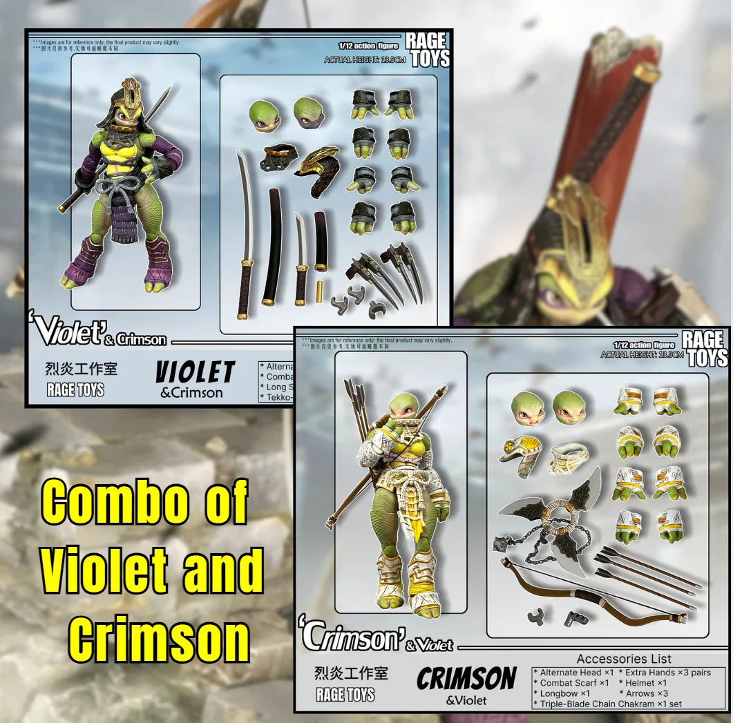Rage Toys - Violet & Crimson Set of 2 1/12 Scale Action Figures