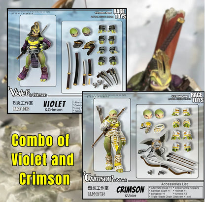 Rage Toys - Violet & Crimson Set of 2 1/12 Scale Action Figures