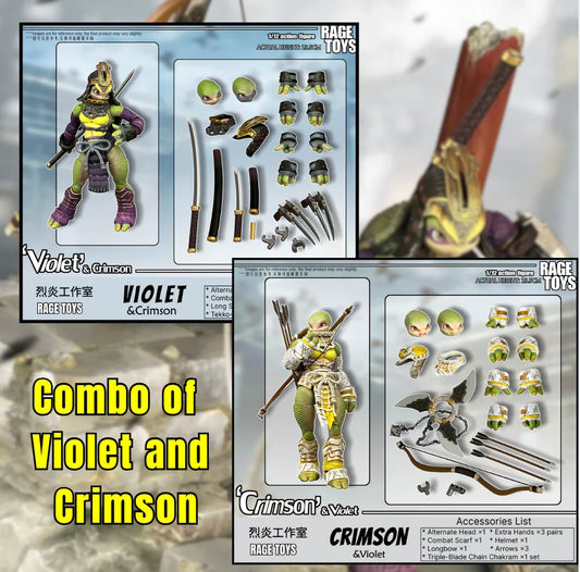 Rage Toys - Violet & Crimson Set of 2 1/12 Scale Action Figures