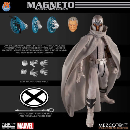 Mezco ONE:12 Collective Magneto White Costume PX Exclusive Figure