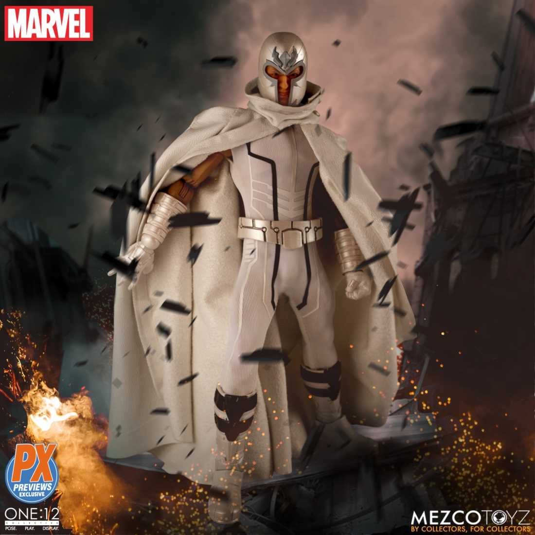 Mezco ONE:12 Collective Magneto White Costume PX Exclusive Figure