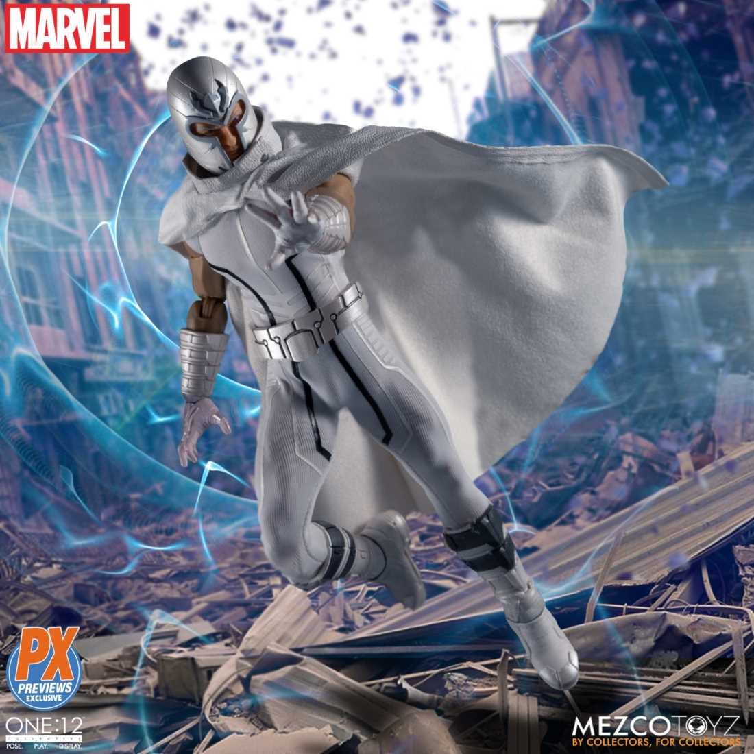 Mezco ONE:12 Collective Magneto White Costume PX Exclusive Figure