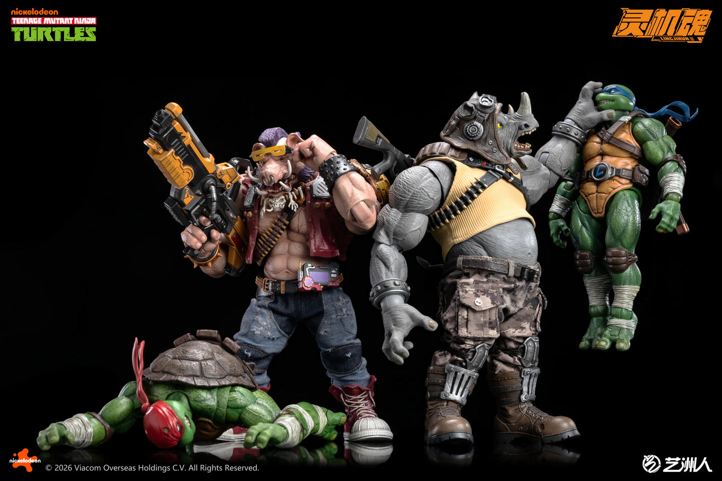 (Pre-order) LINGJIHUN 1/12 Action Figure – TMNT Rocksteady + Bebop