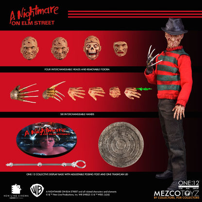 Mezco One:12 Freddy Krueger figure with interchangeable heads and accessories – SugoiCollectible NZ