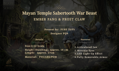 (Pre-order) FURY TOYS Beast Series Maya Temple Tiger Ember Fang / Frost Claw FT01/02/03/04 1/12 Action Figure