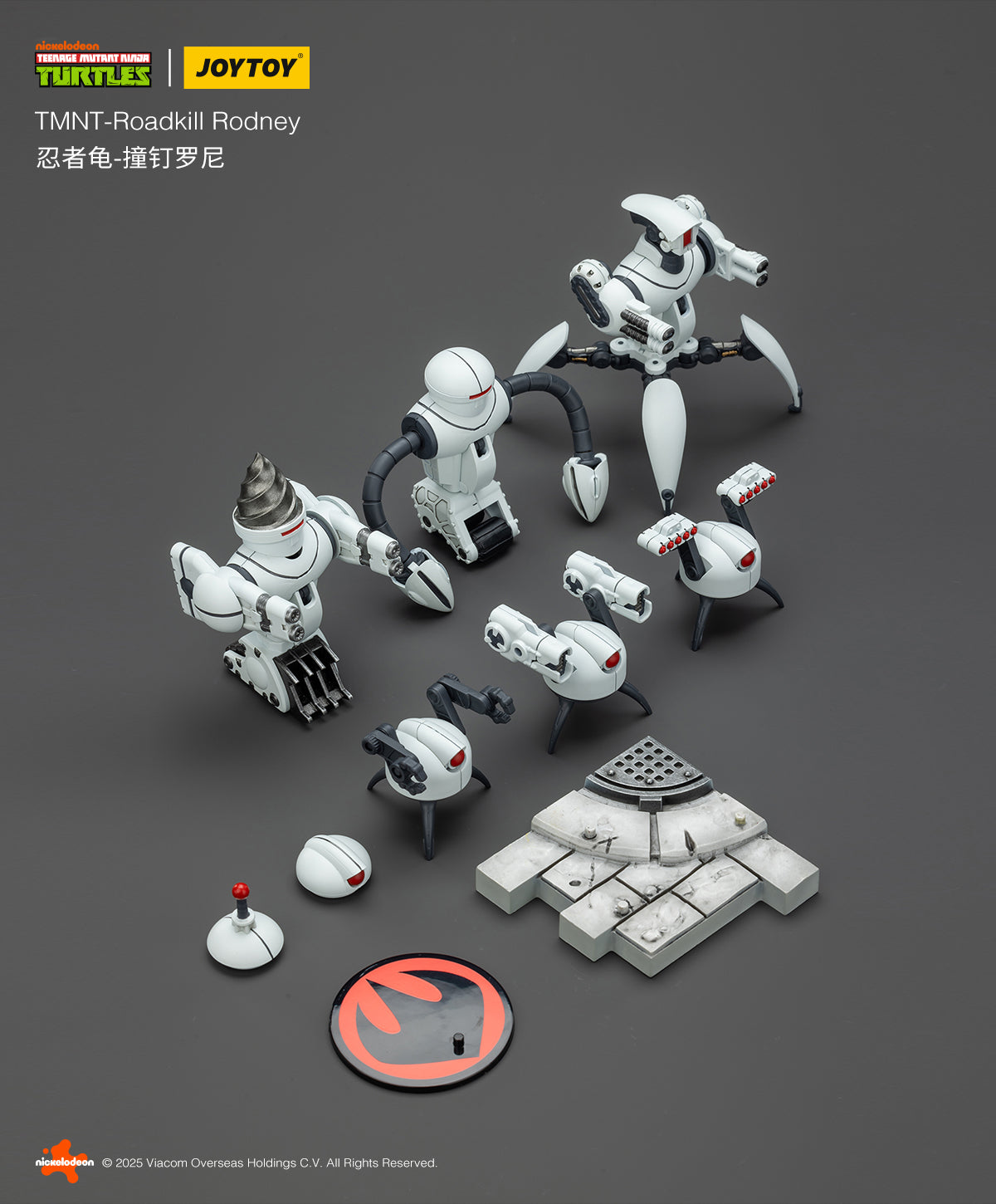 JoyToy TMNT Roadkill Rodney 1/18 action figure Box content