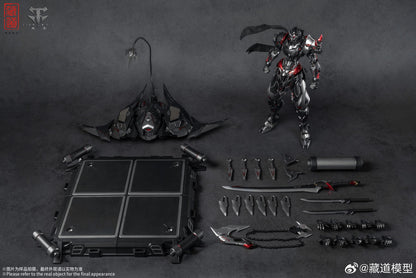 Cang Toys Shadow Realm Zhan Ming Black Phantom alloy action figure Box content