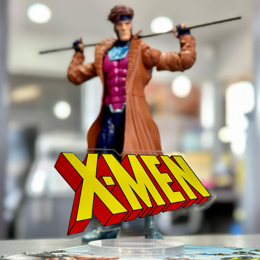X-Men 1/12 Scale Acrylic Sign Diorama Accessory with Detachable Round Stand