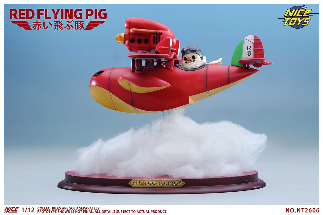 (Pre-order) NICETOYS Red Flying Pig NT2606B Airplane Set 1/12 Action Figure