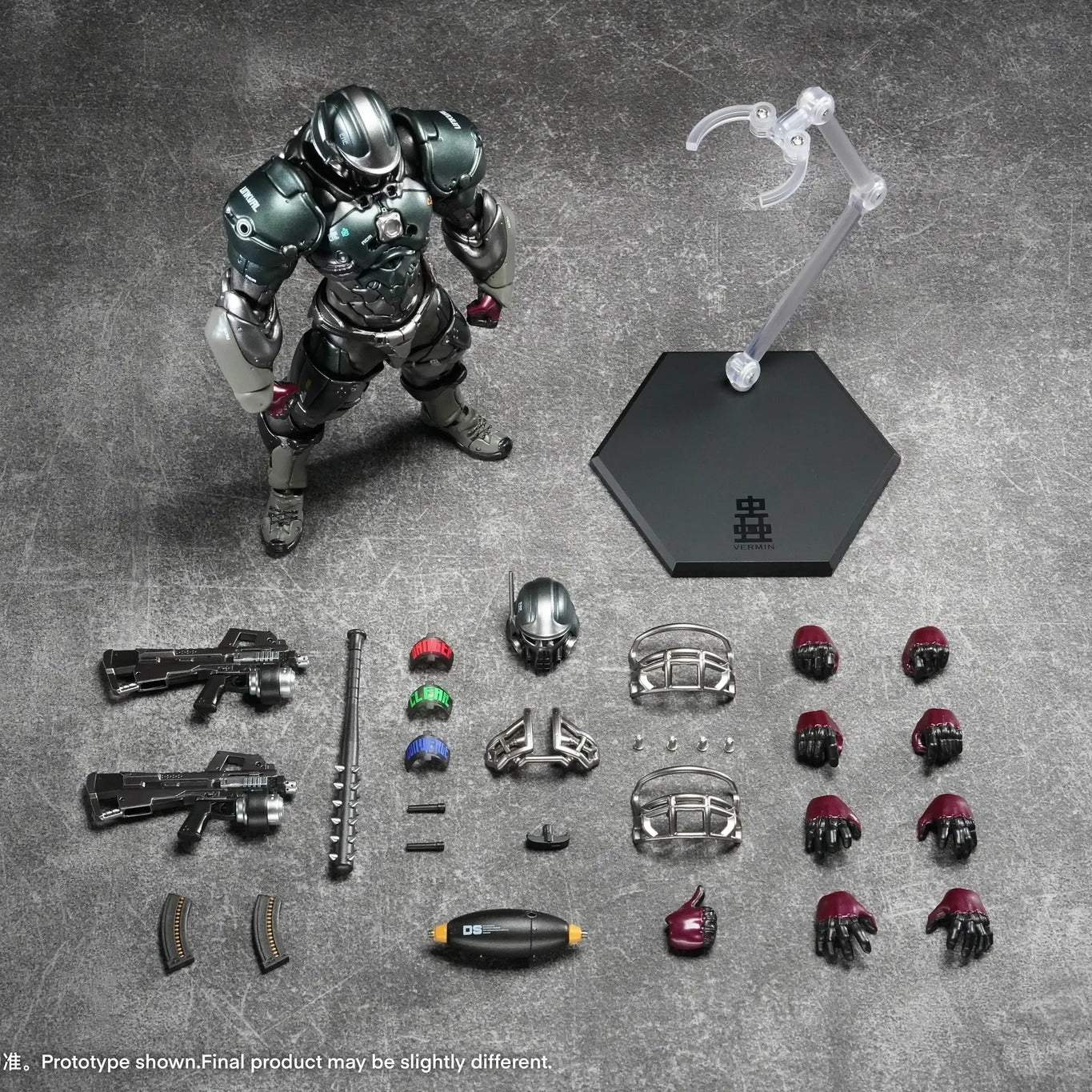 PURE.ICE x VERMIN UNKVAL Assault Type I Smasher Anaconda Strike Ver. 1/12 action figure Box content