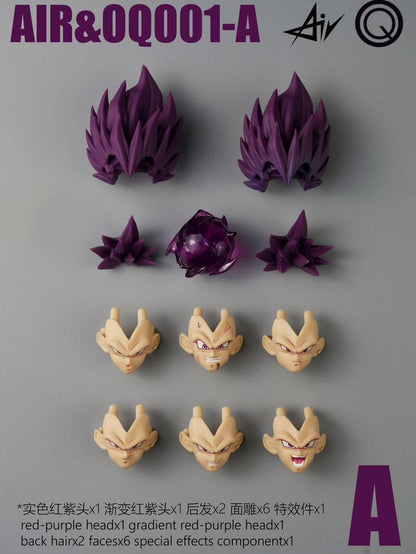 Air Studio Q001 Vegeta Ultra Ego Head Ki Effect Accessories Kit (Option A / B) – 1/12 Scale Accessories Set
