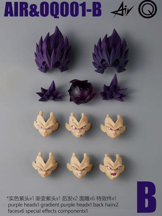 Air Studio Q001 Vegeta Ultra Ego Head Ki Effect Accessories Kit (Option A / B) – 1/12 Scale Accessories Set