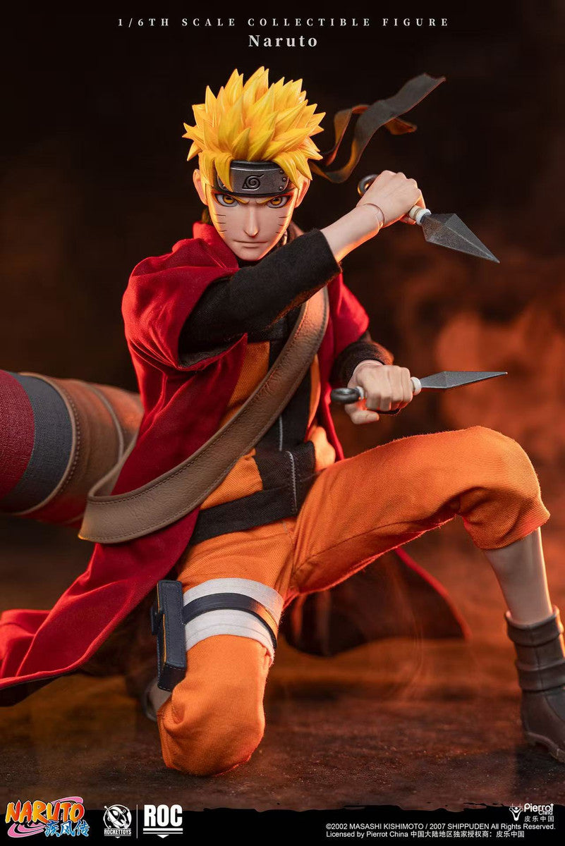 Rocket Toys ROC-011 Naruto Sage Mode Sennin Version 1/6 scale action figure with LED Rasengan and accessory pack