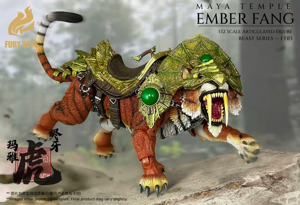 (Pre-order) FURY TOYS Beast Series Maya Temple Tiger Ember Fang / Frost Claw FT01/02/03/04 1/12 Action Figure