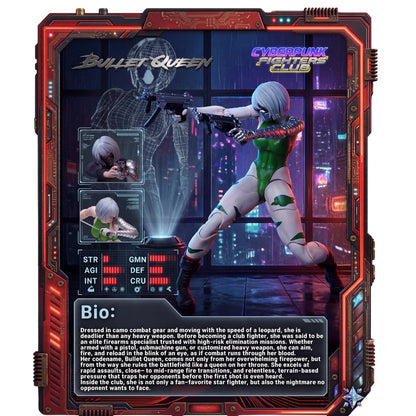 (Pre-Order) Xocann Studio Cyberpunk Fighters Club No.2 Bullet Queen MF001 1/12 Scale Action Figure