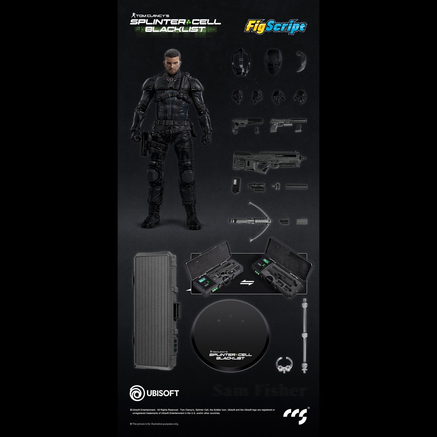 (Pre-order) CCSToys Splinter Cell: Blacklist FigScript Sam Fisher 1/12 Action Figure