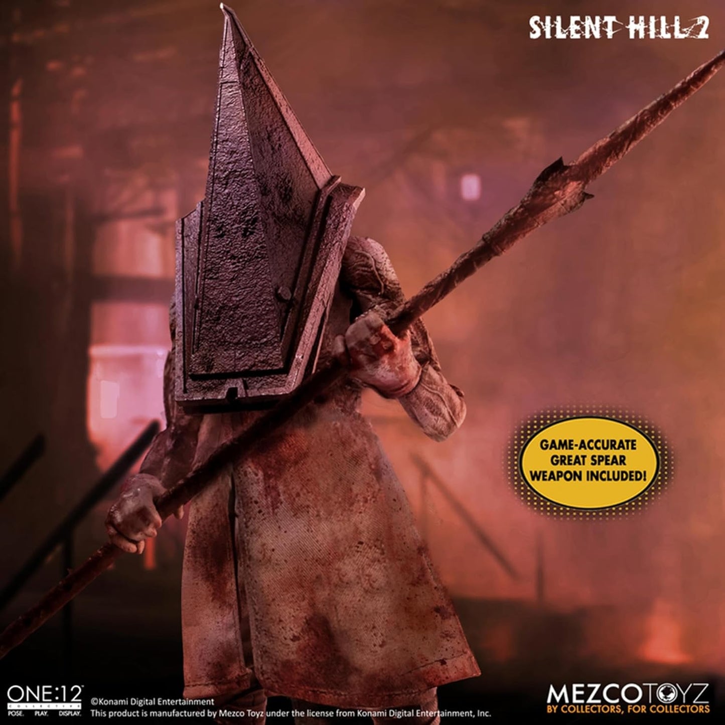 Mezco - One:12 Collective Silent Hill 2 Action Figure 1/12 Scale Red Pyramid Thing Figure