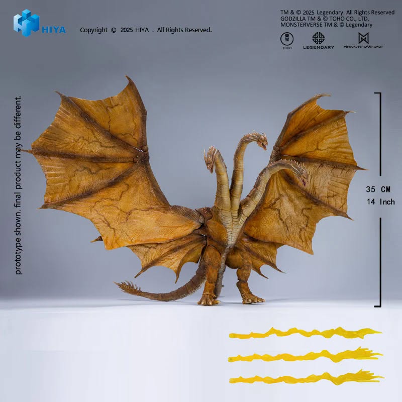 (Pre-order) HIYA Exquisite Basic Series Godzilla: King of the Monsters - King Ghidorah 2.0 14 Inch Action Figure Reissue