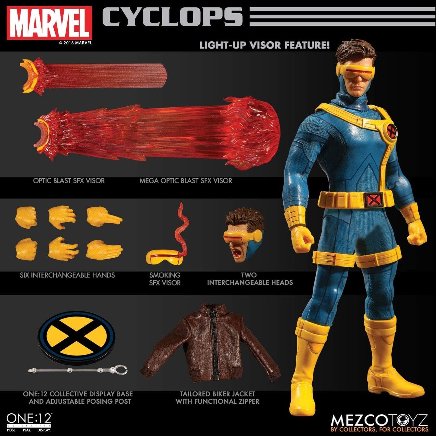 Mezco One: 12 Collective: Marvel Cyclops Action Figure (RARE)