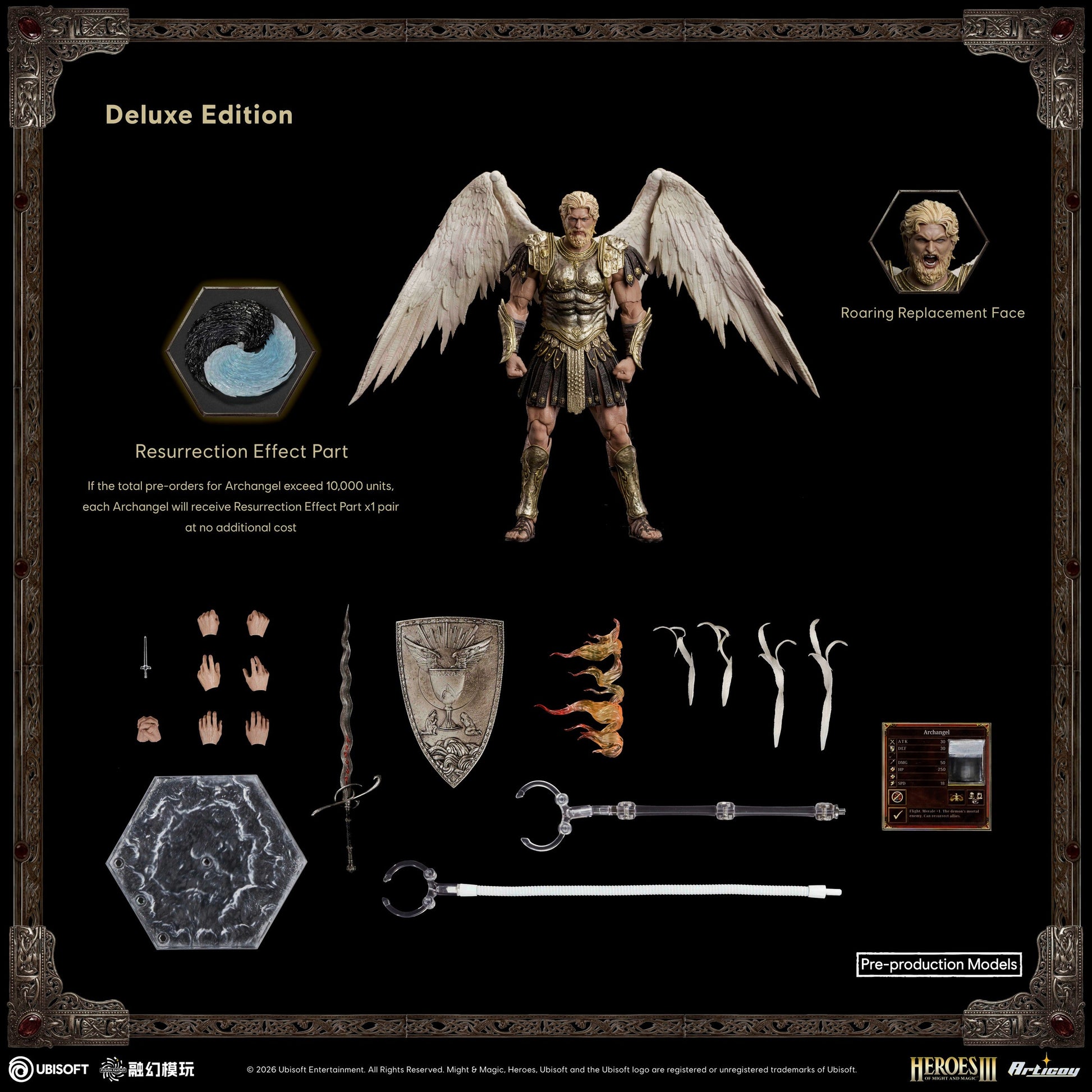 Fusion Fantasy Heroes of Might and Magic III Archangel Deluxe Ver 1/12 Box Content 