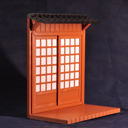 3D Printed Movable Japanese Sliding Door Diorama – 1/12 Scale | Shoji Style Backdrop