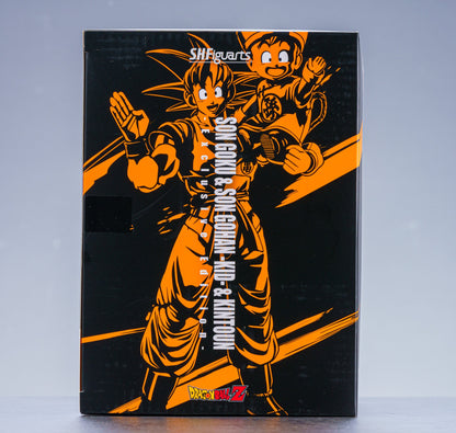 Bandai S.H.Figuarts Dragon ball z Son Goku & Son Gohan -Kid- & Kintoun sdcc