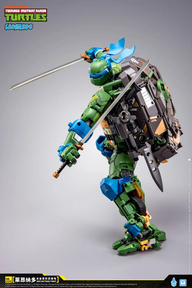 HEATBOYS MECHATRAN HB0018 TMNT Transformable Leonardo 1/12 Mecha Action Figure