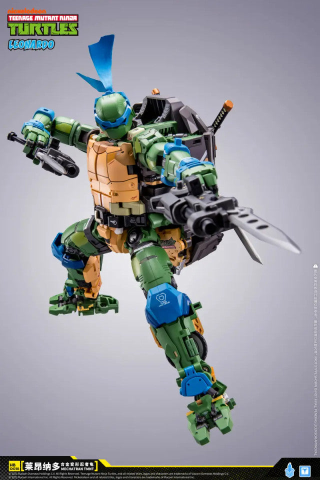 HEATBOYS MECHATRAN HB0018 TMNT Transformable Leonardo 1/12 Mecha Action Figure