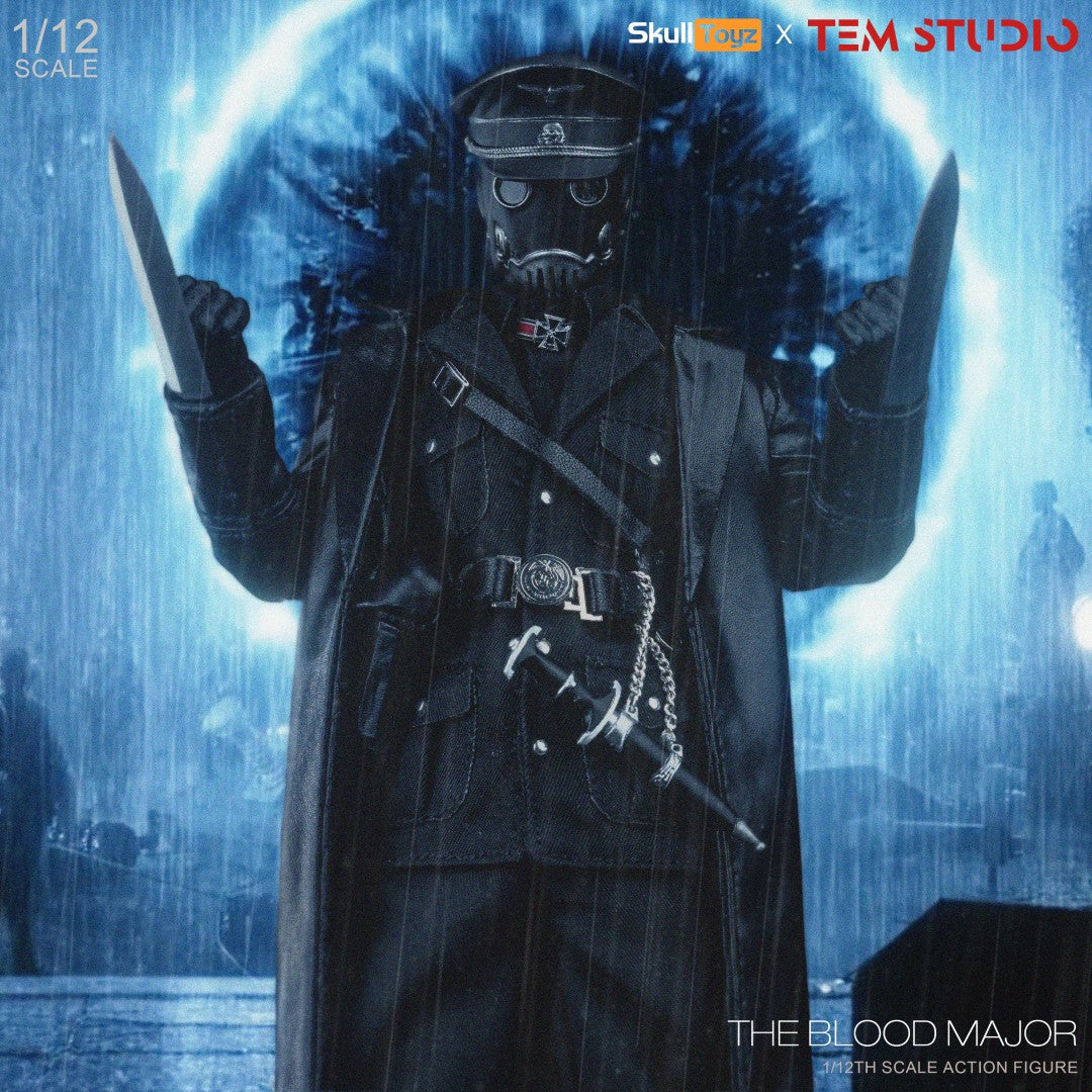 TEM STUDIO Skull Toyz The Blood Major 1/12 Action Figure TEMS002 collectible figure with masked head and military coat
