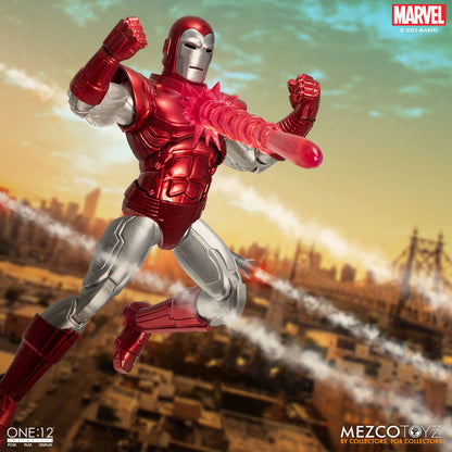 Mezco toys One:12 Collective Iron Man: Silver Centurion action figure