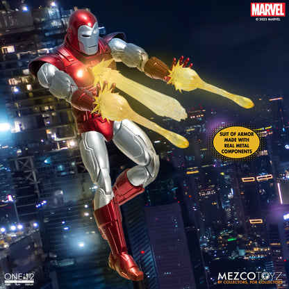 Mezco toys One:12 Collective Iron Man: Silver Centurion action figure