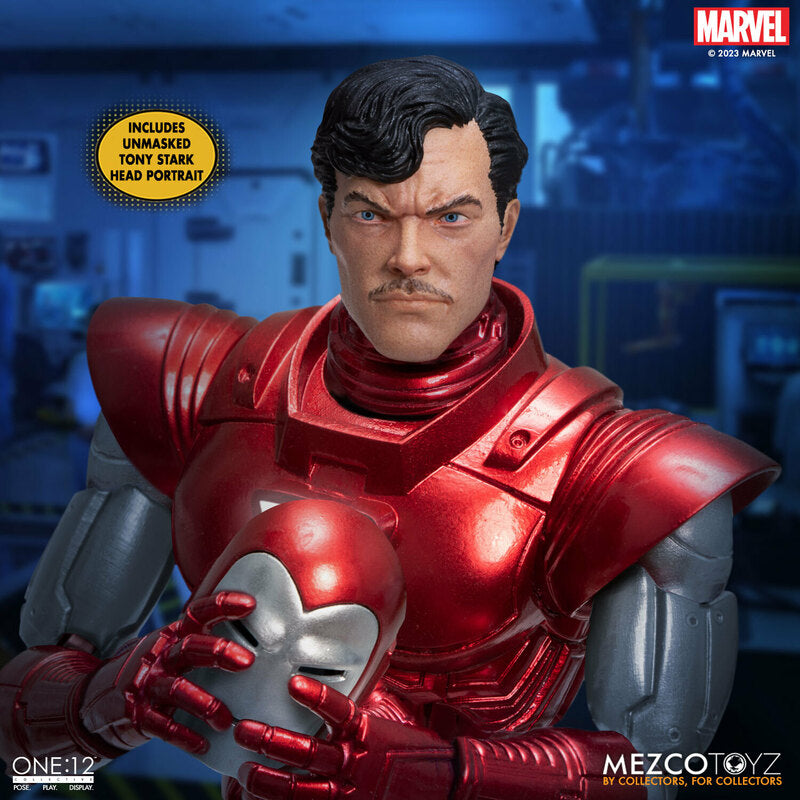 Mezco toys One:12 Collective Iron Man: Silver Centurion action figure