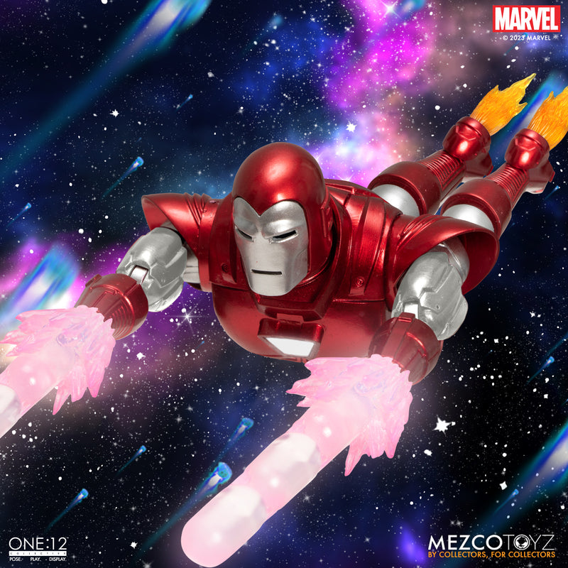 Mezco toys One:12 Collective Iron Man: Silver Centurion action figure