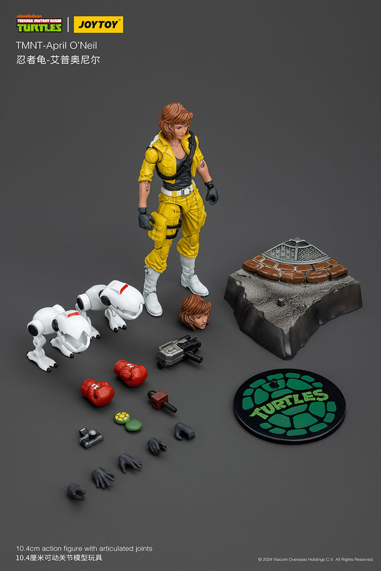 JoyToy April O’Neil TMNT action figure with accessories – Available at Sugoi Collectible NZ & ships to Australia

