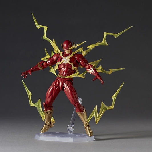 Revoltech Amazing Yamaguchi The Flash reissue figure with lightning effect parts and dynamic articulation