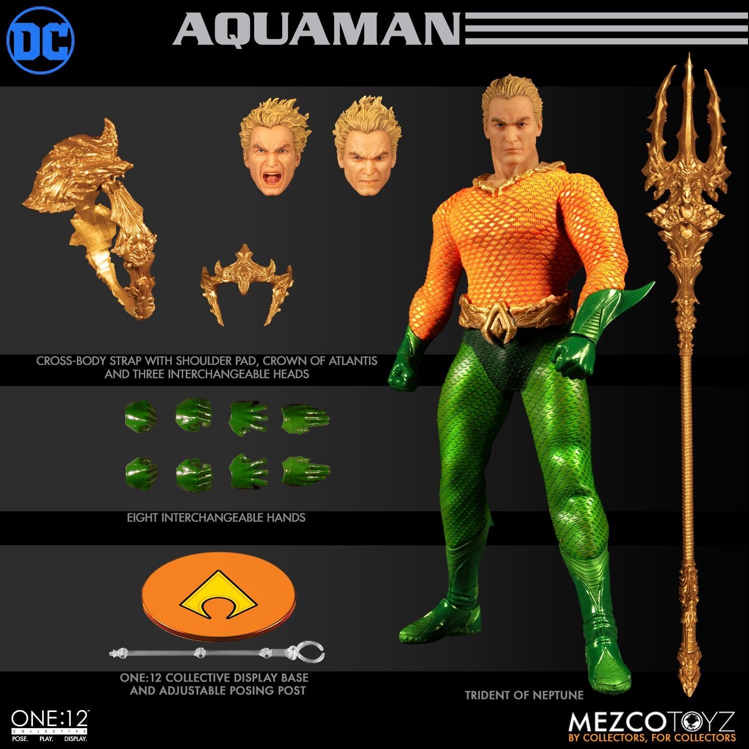 Mezco One:12 Collective Aquaman Action Figure – DC Comics – Mezco Toyz – Sugoicollectible NZ AUS