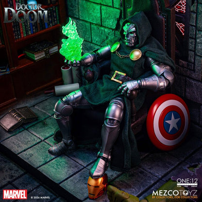 Mezco One:12 Collective Doctor Doom 1/12 scale Marvel action figure THRONE