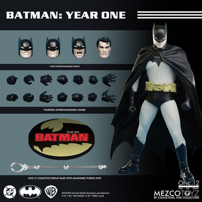 Mezco One:12 Collective Batman Year One figure Box content