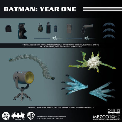 Mezco One:12 Collective Batman Year One figure Box content