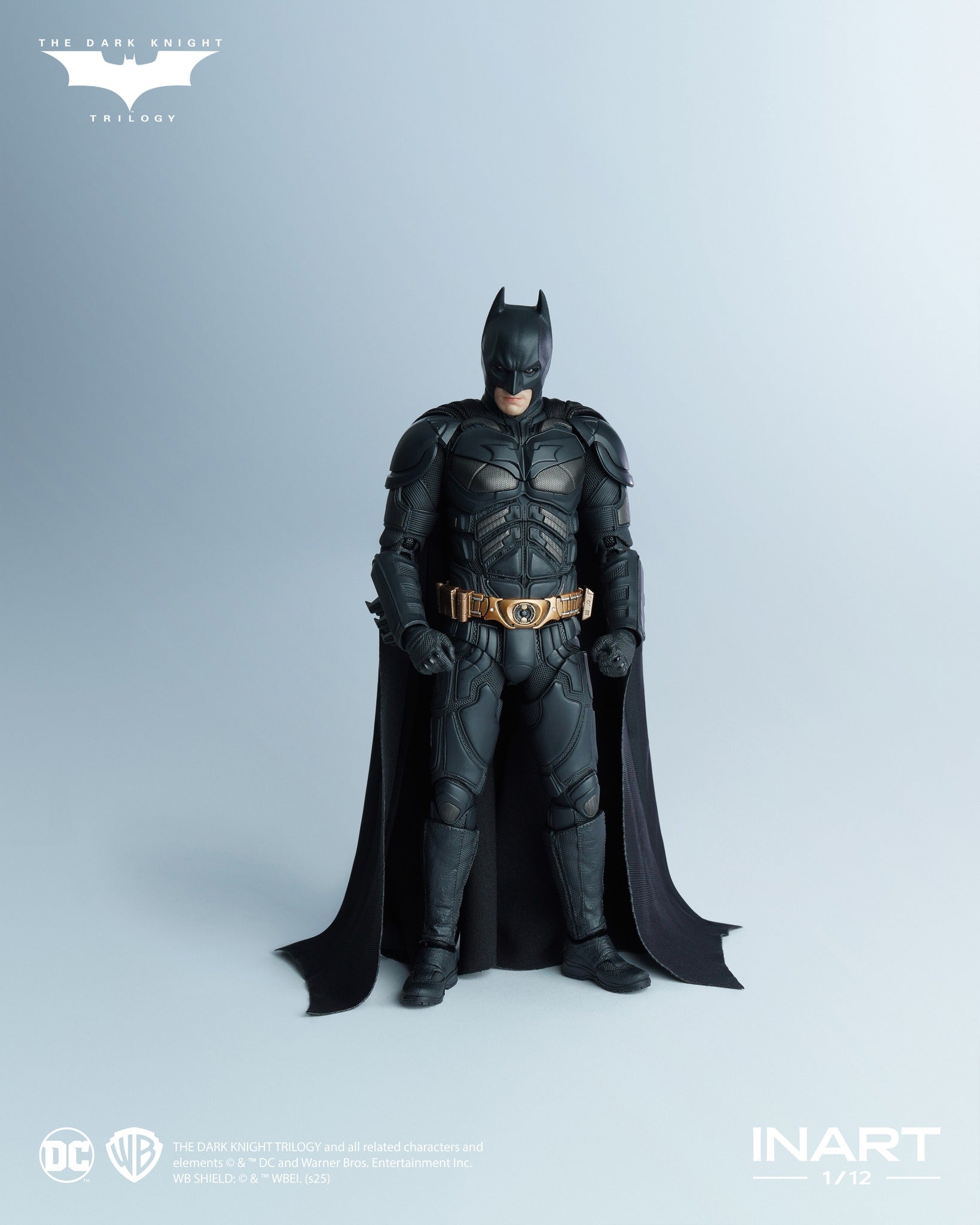 INART 1/12 Batman The Dark Knight deluxe action figure with accessories and diorama base