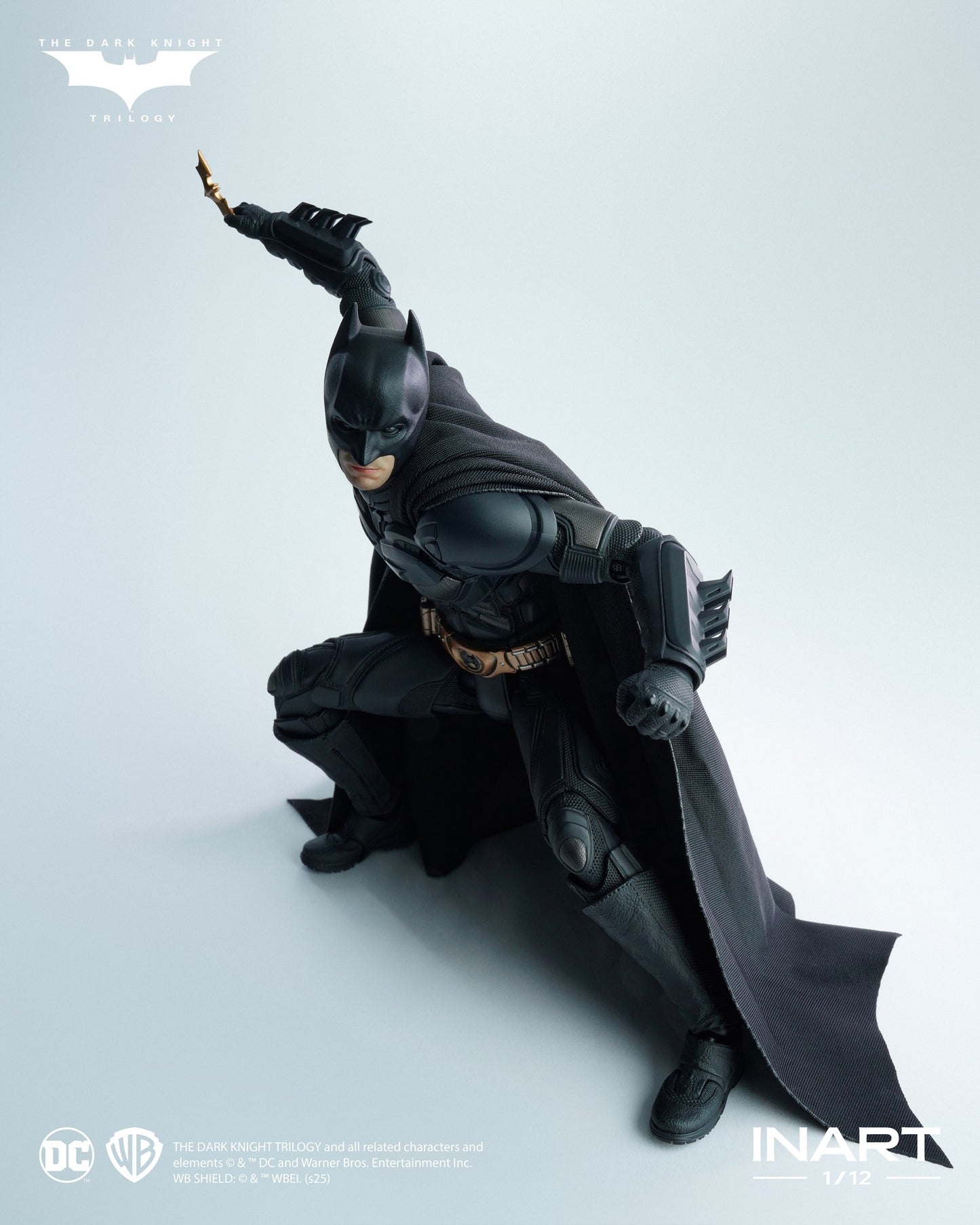 INART 1/12 Batman The Dark Knight deluxe action figure with accessories and diorama base