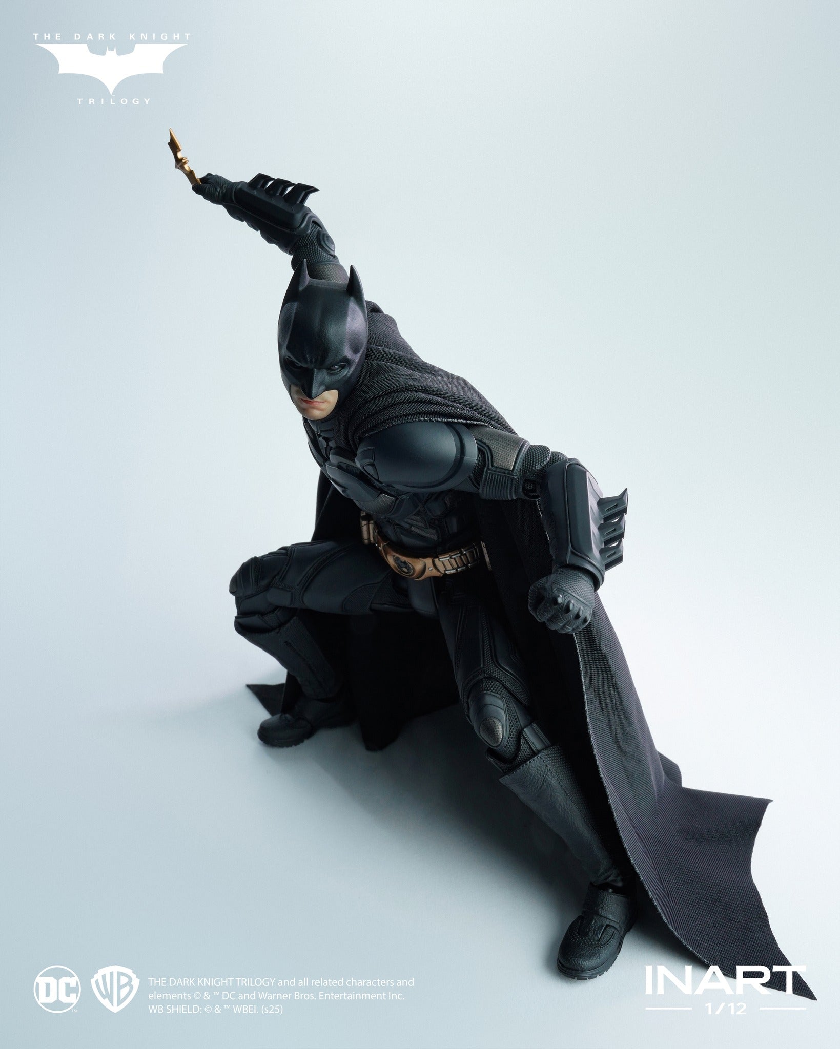 INART 1/12 Batman The Dark Knight deluxe action figure with accessories and diorama base