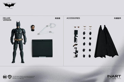 INART 1/12 Batman The Dark Knight deluxe action figure with accessories and diorama base