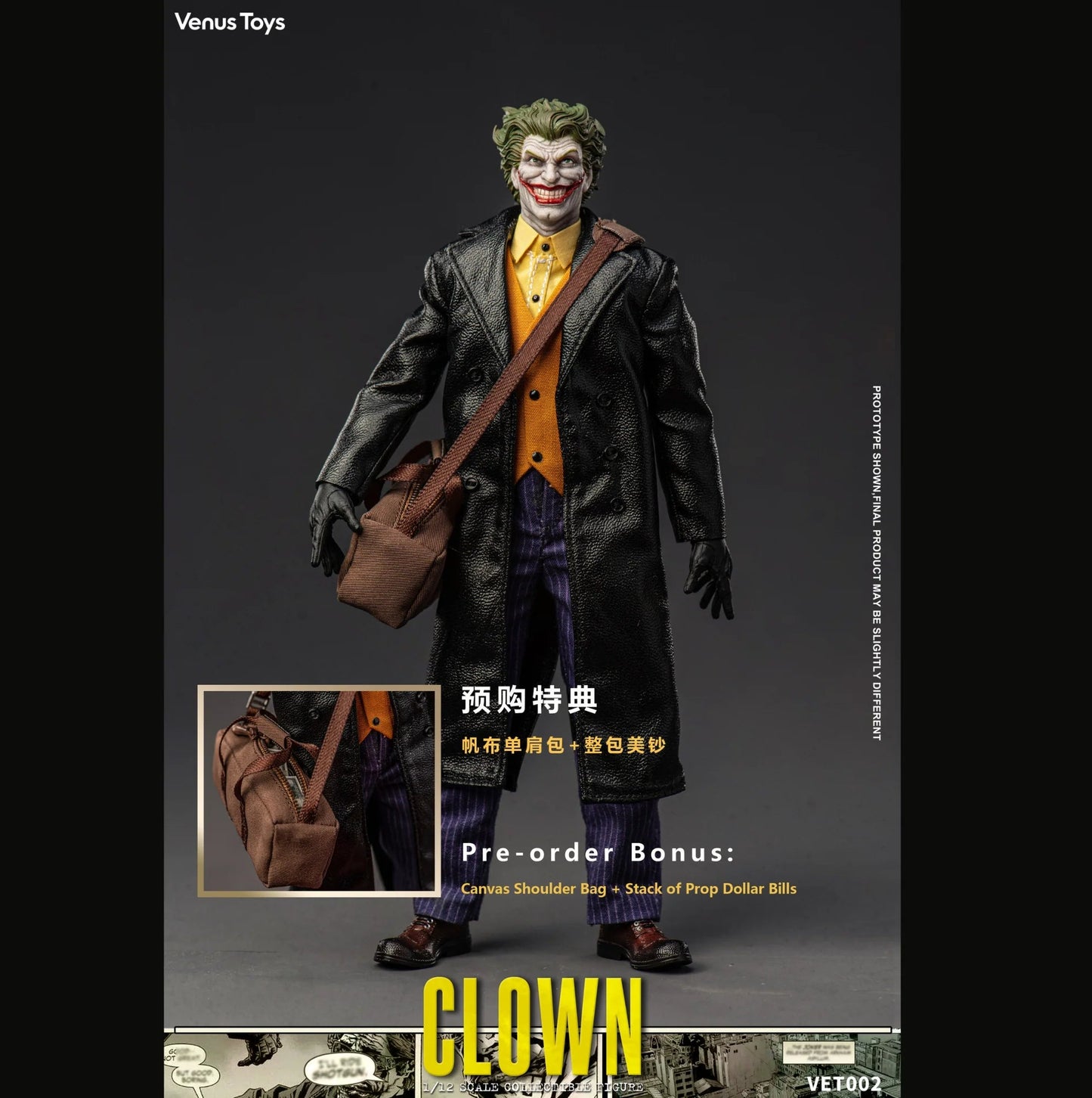 (Pre-order) Venus Toys The Clown VET002 1/12 Scale Action Figure with Pre-Order Bonus