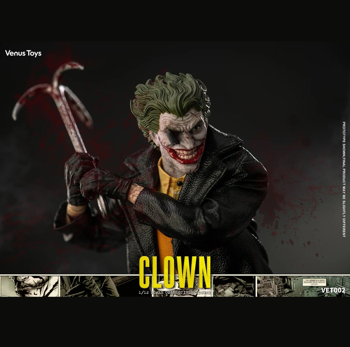 (Pre-order) Venus Toys The Clown VET002 1/12 Scale Action Figure with Pre-Order Bonus