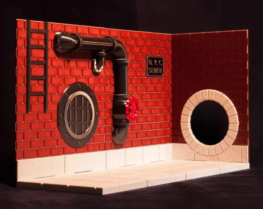 Wikeetoys Original 1/12 Scale Red Brick Underworld Sewer Scene Ornament Model Accessory