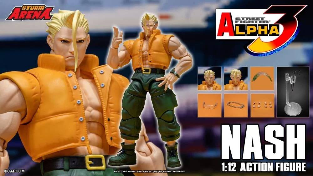 Storm Arena Street Fighter Alpha 3 Nashaction figure 1/12 box content