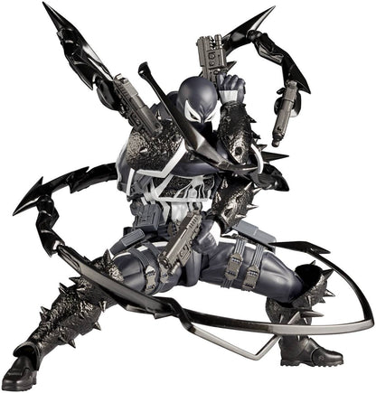Amazing Yamaguchi Agent Venom Reissue Action Figure by Kaiyodo with weapons and tendrils