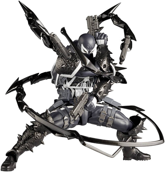 Amazing Yamaguchi Agent Venom Reissue Action Figure by Kaiyodo with weapons and tendrils